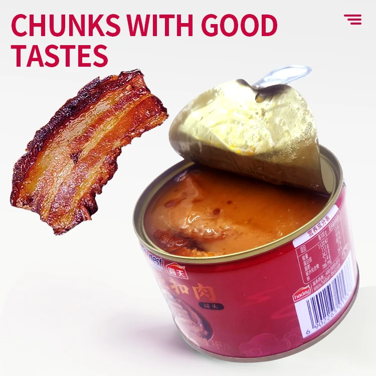397g Chinese braised sliced pork HADAY instant canned stewed pork meat bulk wholesale ready to eat braising pork luncheon meat