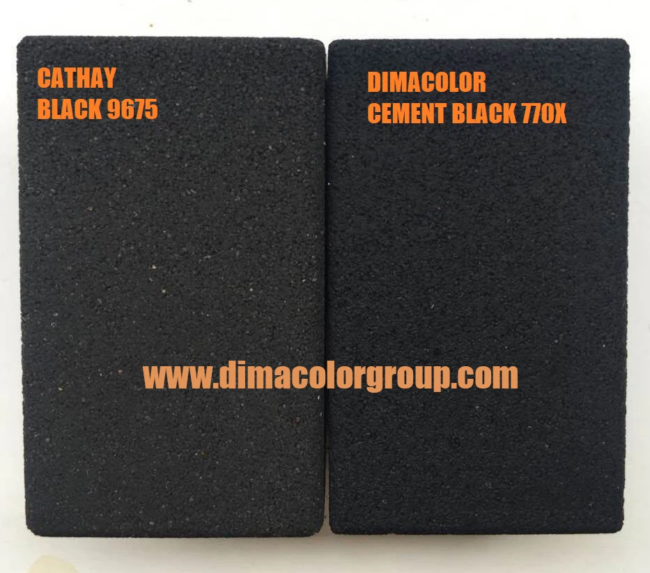 CEMENT BLACK 770X VS CATHAY 9675 FOR CEMENT BRICKS PAVERS TILES BLOCK CONCRETE COLOR ASPHALT