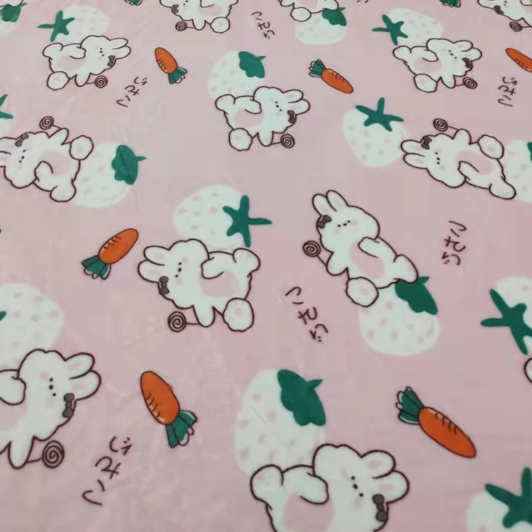Wholesale 190-200gsm Fabrics Suppliers Breathable Double-Sided Printed Flannel Other Fabric