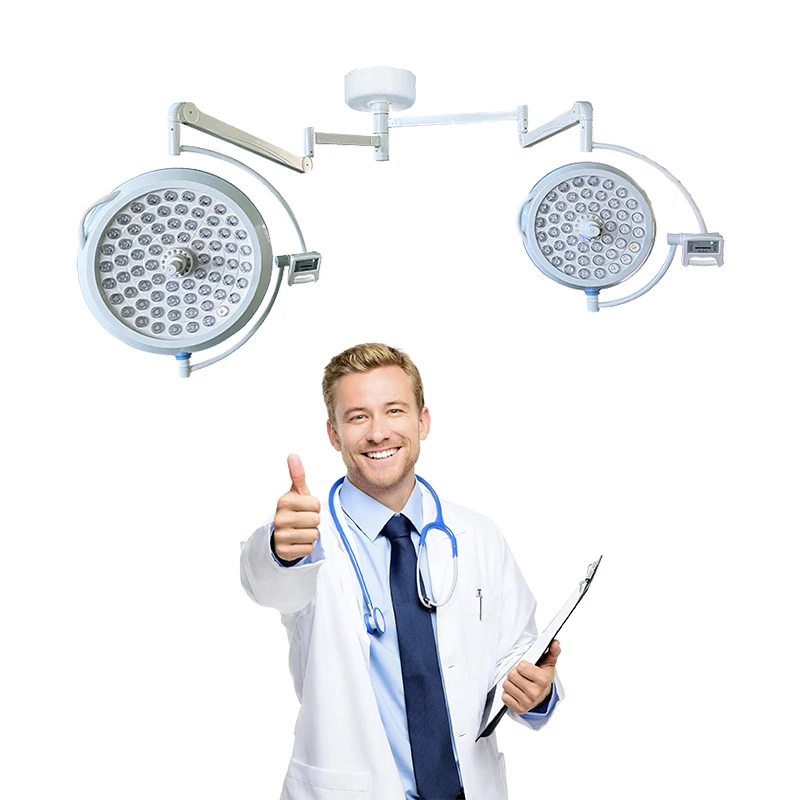 New design ceiling mount double arm operation lamp shadowless LED surgical lights Operating Lamp FL-700/500