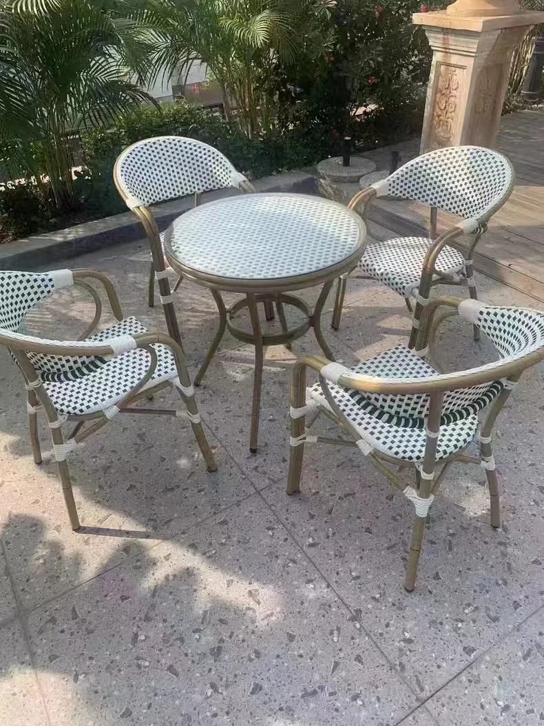 Source manufacturer rattan table and chairs garden outdoor furniture black wicker chair PE rattan outdoor Balcony  Furniture