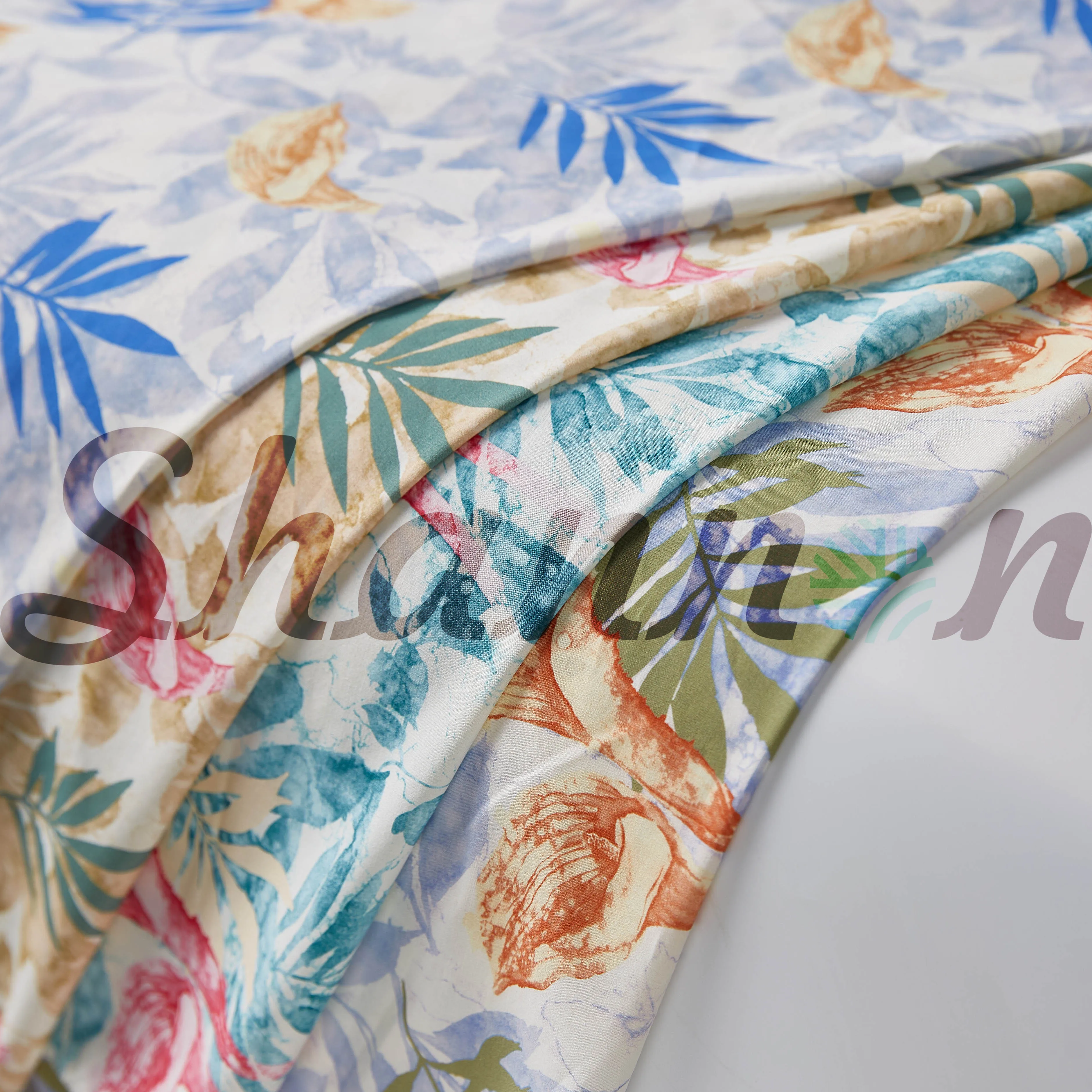 79% Cotton 21% Silk 100gsm Poplin Fabric for Dress China Factory Free Sample Floral Print Women,girls 1 Meter Make-to-order GRS