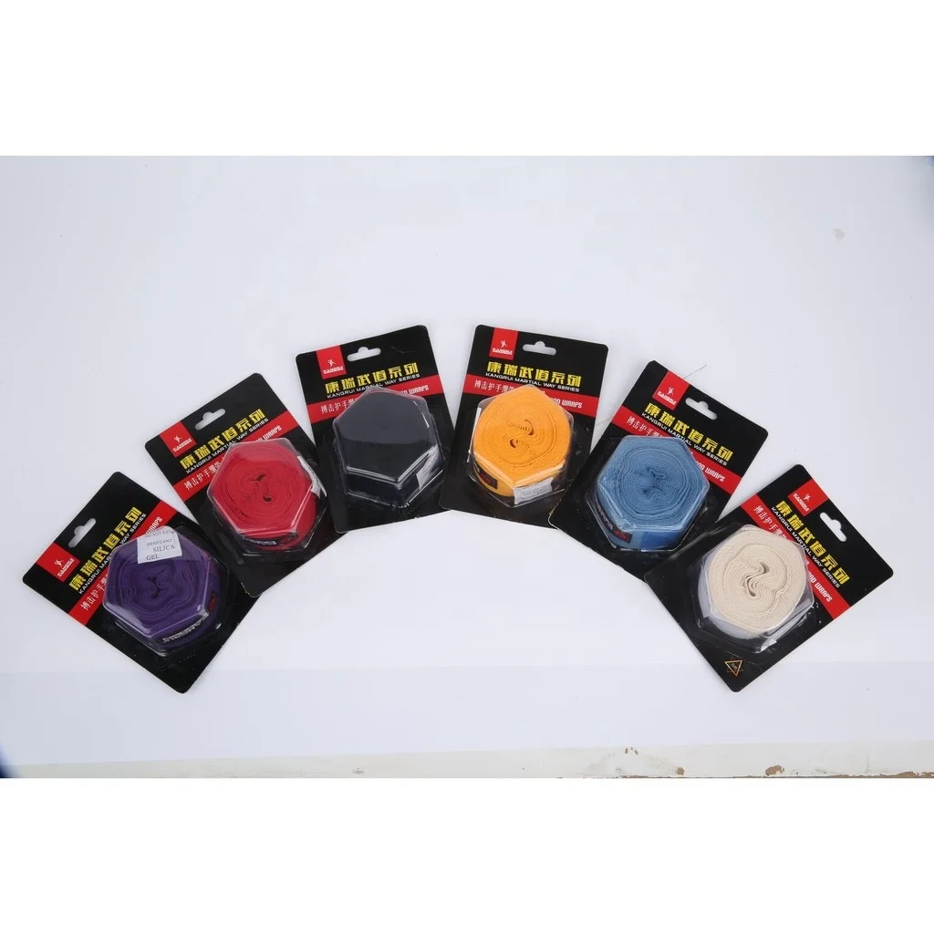 custom logo mma training cotton wrist elastic boxing hand wraps
