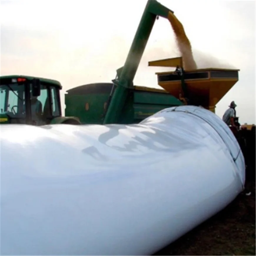 (60mx250micx9ft) white/black silo bag for storage grain.