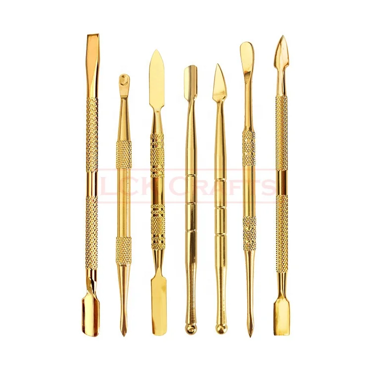 Artist Tool Golden Color Stainless Steel Polymer Pottery Clay Tools