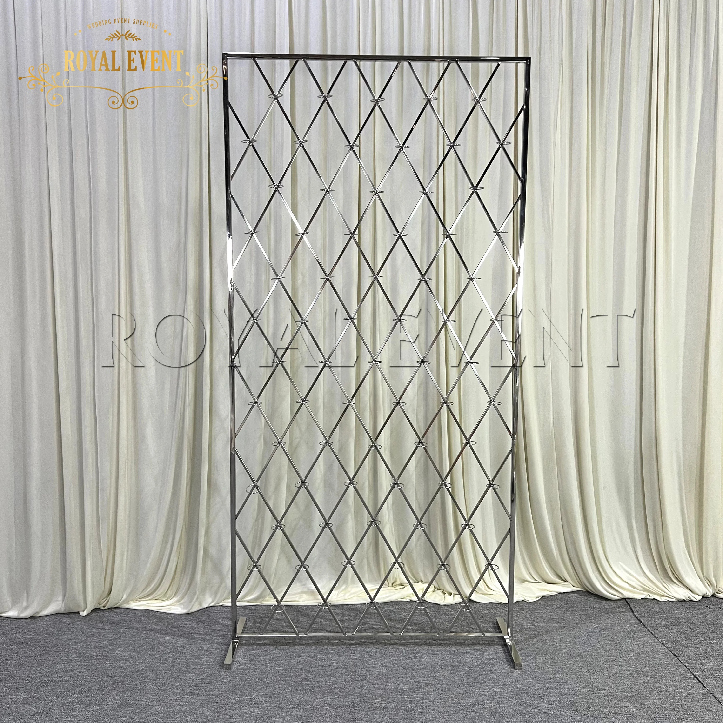 Wedding Stage Decoration Backdrop Gold Stainless Steel Candle Wall Backdrop For Party Event Supplies