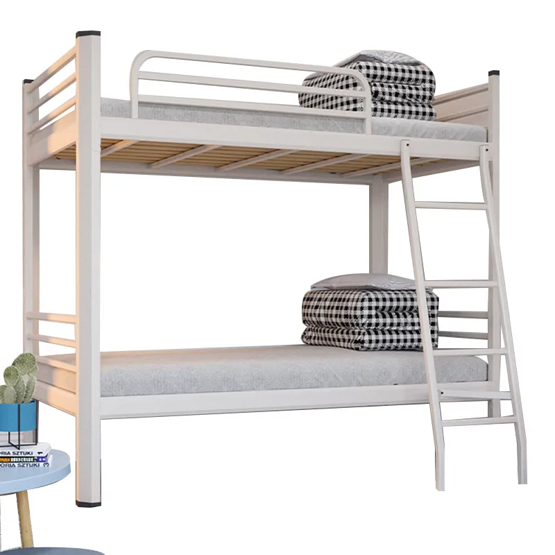 Hongkai Dormitory Single Queen King Metal Bunk Bed Hostel Bunk Bed School Apartment Steel Bunk Bed