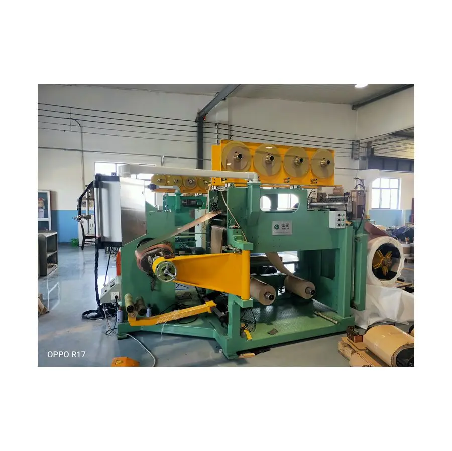 BRJ-1200-1 Semi-automatic Mono-layer Foil width 1200 mm Winding Machine For Transformer Low Voltage Coil Winding