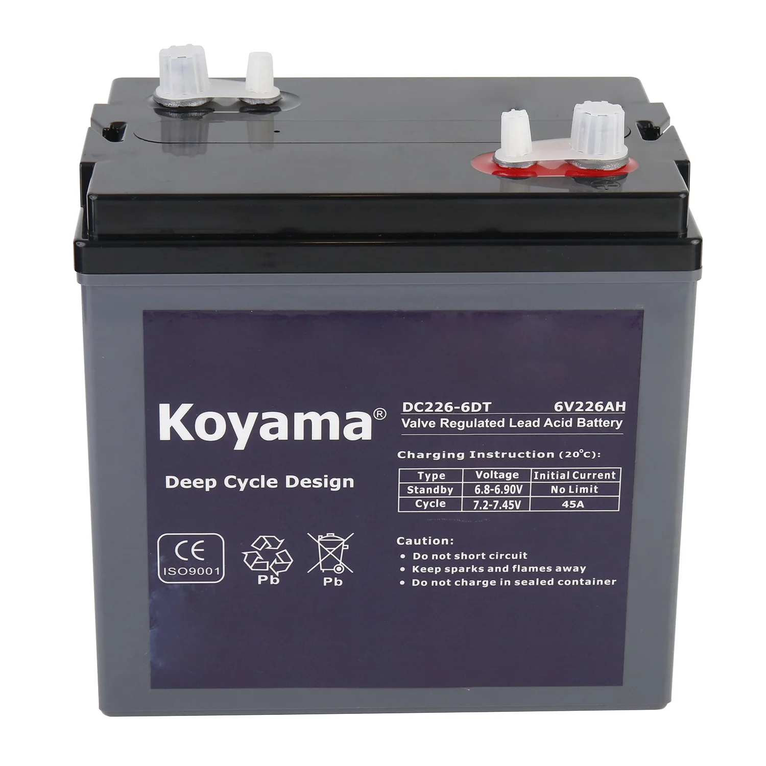 Хит продаж свинцово-кислотная батарея глубокого цикла GC2/T105 VRLA 6V 226ah AGM для хранения энергии морской/RV/гольф-кары/солнечной системы