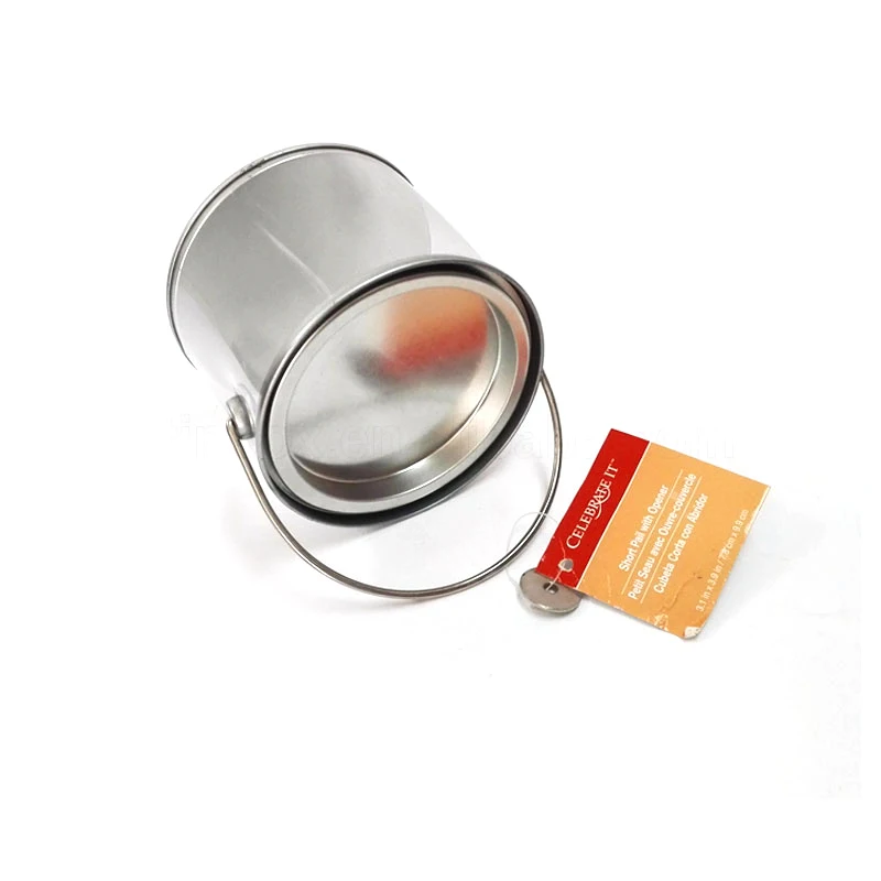 Clear pet plastic food grade round tin container