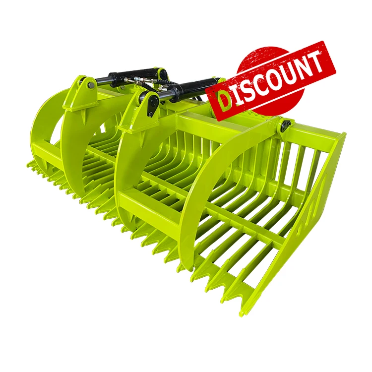 RSBM Promotion Skid Steer Loader Grass Fork Grapple Mini Skid Steer Timber Grapple