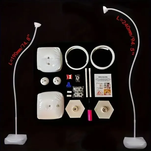 Set, Balloon Arch Kit 2.5m/8.2ft Free Bending Shape Deformation Balloon Column Stand, Irregular Independent Suspended Standing