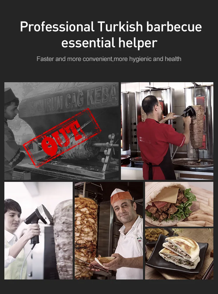 Manufacturers Direct Sales Of Steel Materials Cutting Electric Knife Doner Kebab Slicer