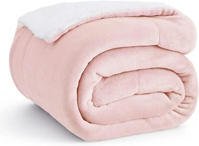 Sherpa Fleece Throw Blanket Thick and Warm Blankets for Winter Customized Colors Double Layer Sherpa Blanket