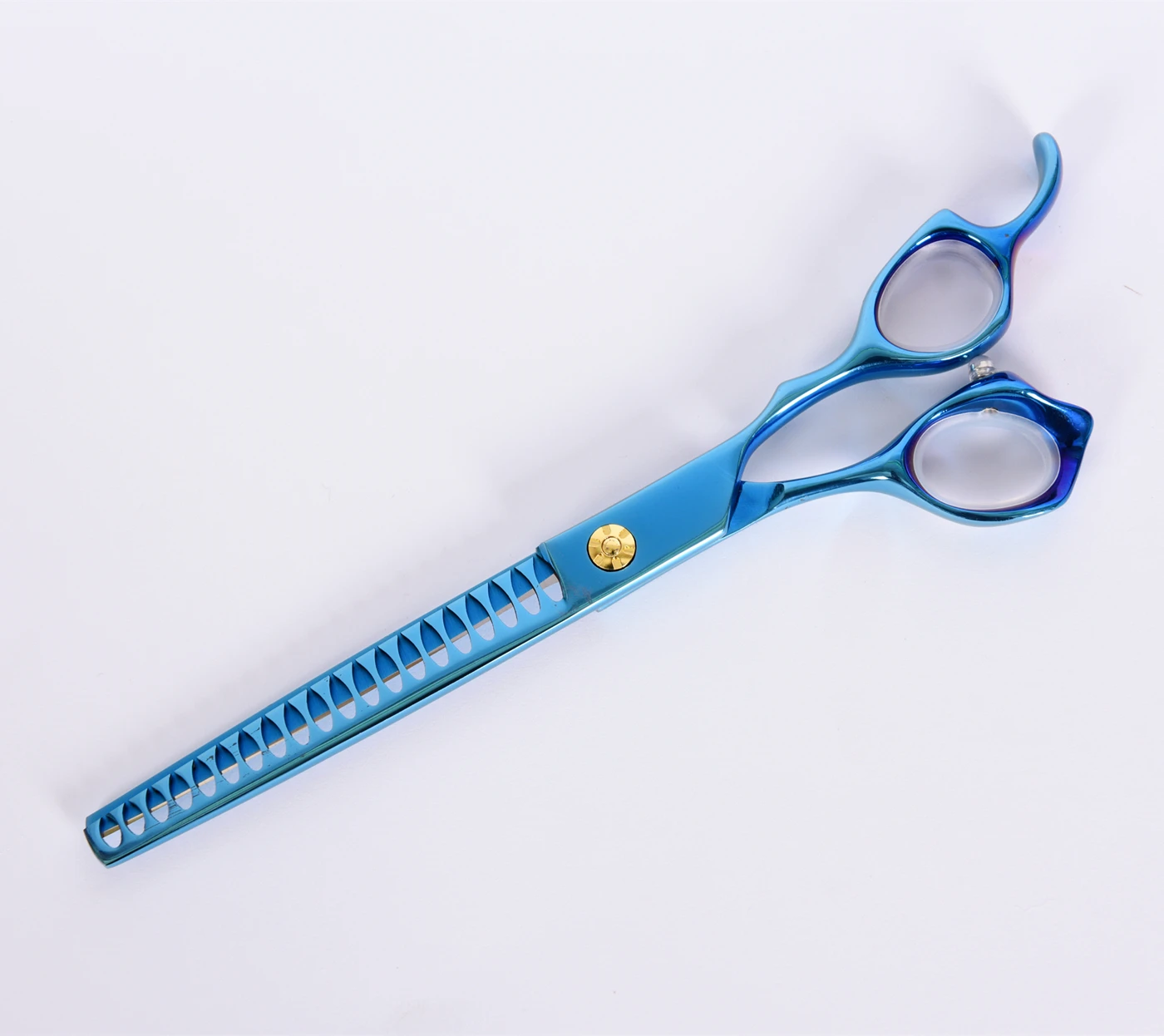 2024 85 9 inches professional pet dog grooming scissors shears straight blade titan 440C cobalt blue hand handle factory GS03