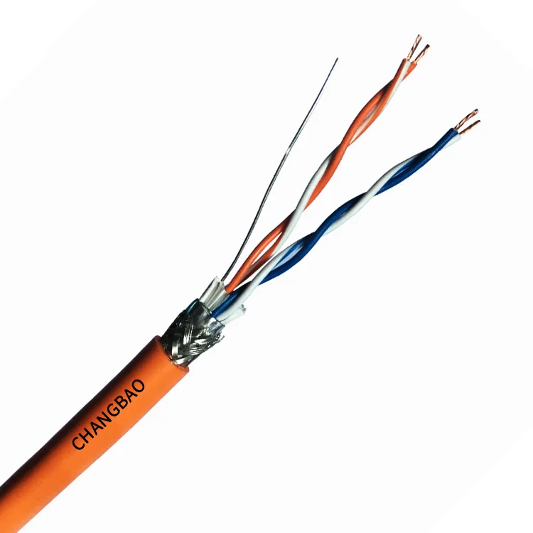 CHANGBAO Dual Shields 2 Pairs 24awg  305m ethernet communication cables Cat5e sftp