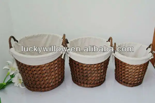 High quality wicker storage basket willow shelf display fruit basket