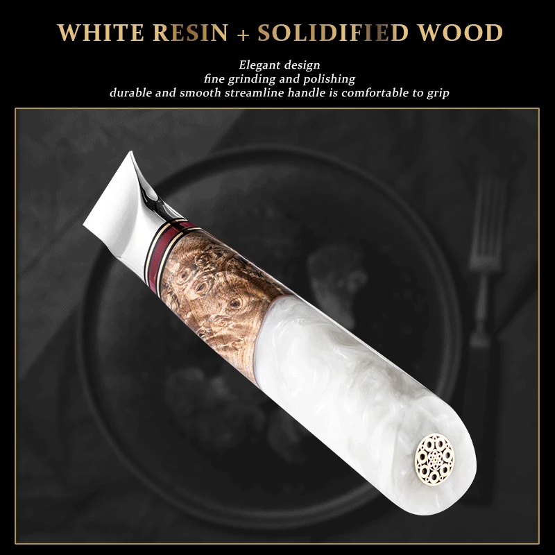 8 inch Damascus Chef Knife Japanese Knives for Kitchen high carbon stainless steel Cutting Knife -Resin & Solidified Wood Handle
