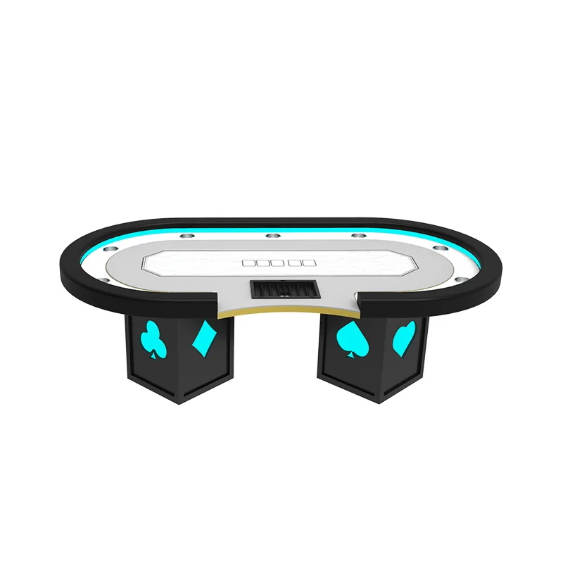 Новый дизайн, игры для казино, роскошный Техасский покерный стол с подсветкой для ног