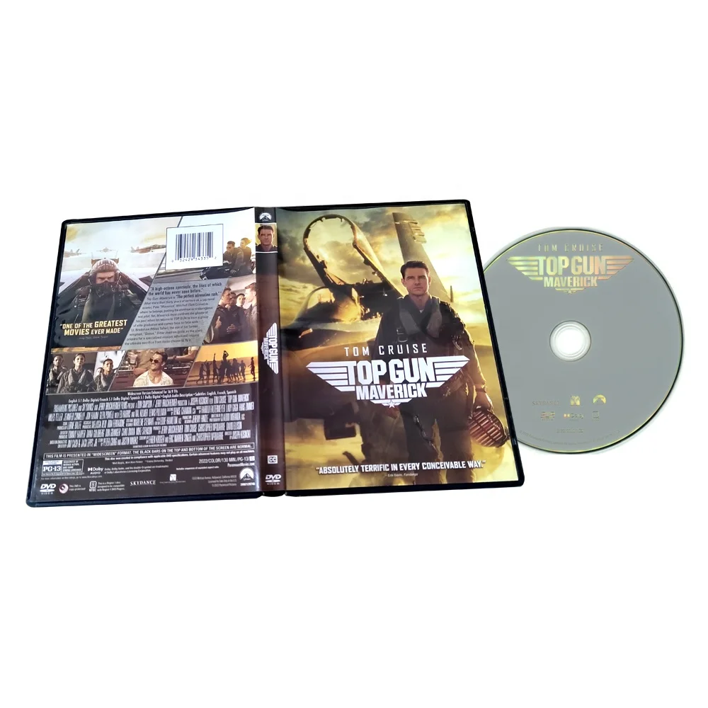 Top Gun Maverick 1disc Buy NEW china free shipping factory DVD BOXED SETS MOVIES Film Disk Duplication Printing TV SHOW REGION 1