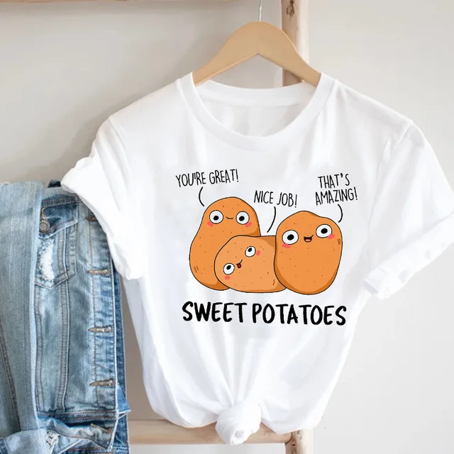 Women Printing Clothing Wine Lady Short Sleeve Casual 90s Cartoon Fashion Clothes Print Tee Top Tshirt Female Graphic T-shirt