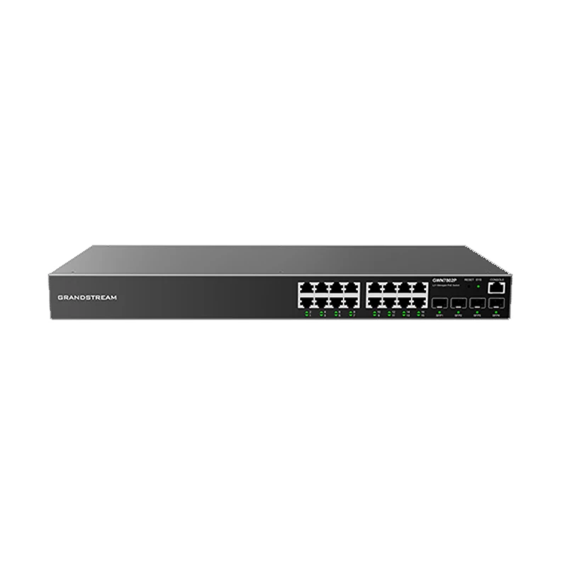 24 Gigabit Ethernet PoE ports Grandstream GWN7802P Layer 2+ Managed Network Switches