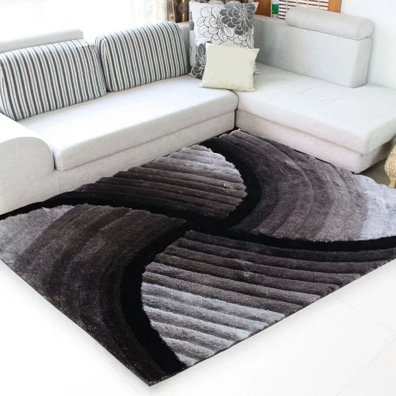 
3D polyester stretch cotton shaggy home rug for living room area 
