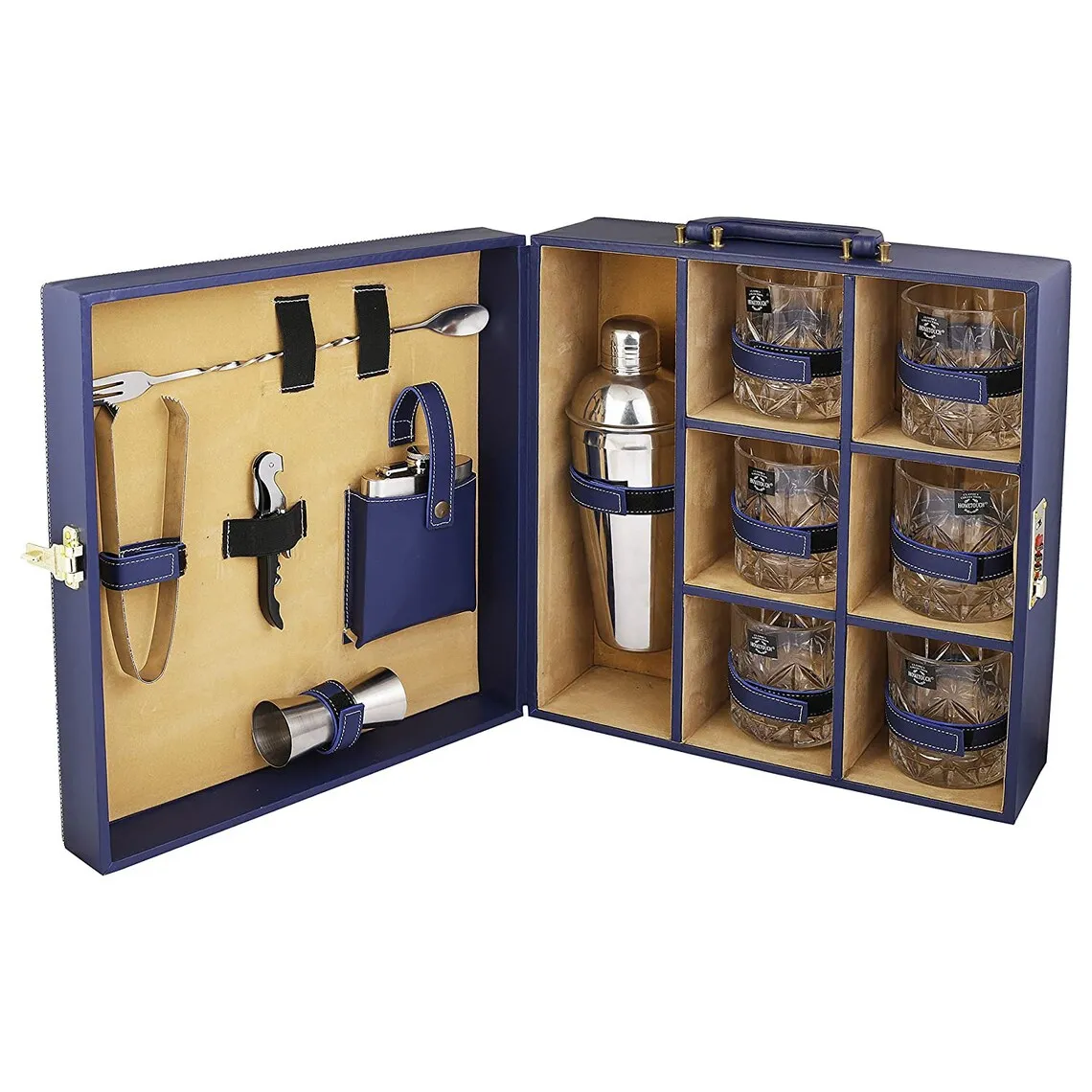 Bar Accessories Set Travel Bar Set Portable Leatherette Bar Set Wine Case Whiskey Case Briefcase for liquor vodka tequila  rum