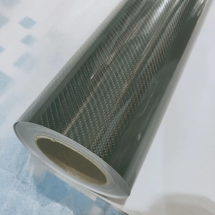 Factory price glossy carbon fiber wrapping film 5D 6D car wrap Sticker vinyl roll