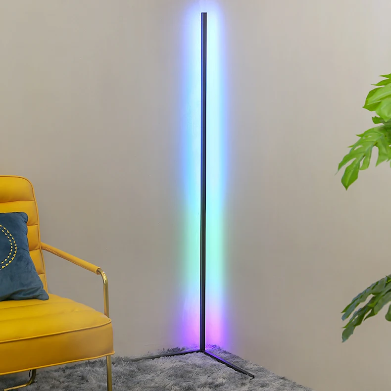 Stock ready Drop Shipping nordic color changing dimmable vivid rgbww led corner vertical atmosphere lamp