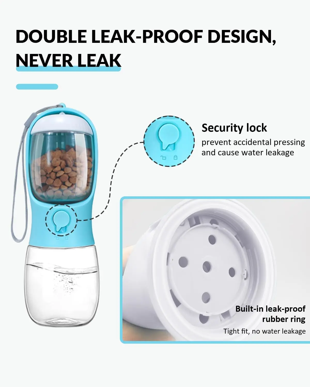 Wholesale Food Grade Leakproof Outdoor Portable Travel Pet Drinker Pet Puppy Water Dispenser Cat Travel Cup Dog Water Bottle