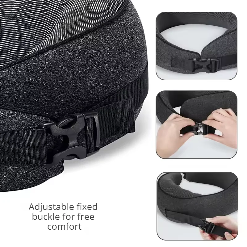 Hot selling high quality ergonomic memory foam   pillow U-shaped travel pillow portable and adjustable suitable for young people