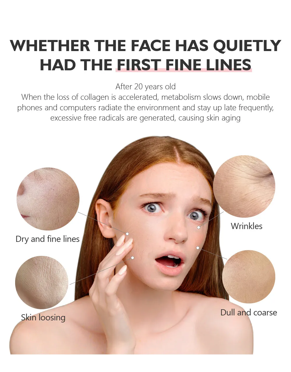 VIBRANT GLAMOUR Moisturizing Whitening serum Firming Fade Fine Lines Anti-wrinkle Anti-aging Deep face Care Retinol Face Serum