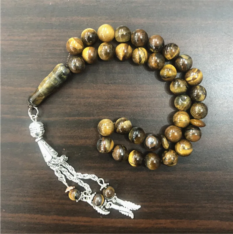 Trendy Muslim 33 Prayer Beads Bracelets Agate Rosary Bracelet For Man Women Islamic Jewelry