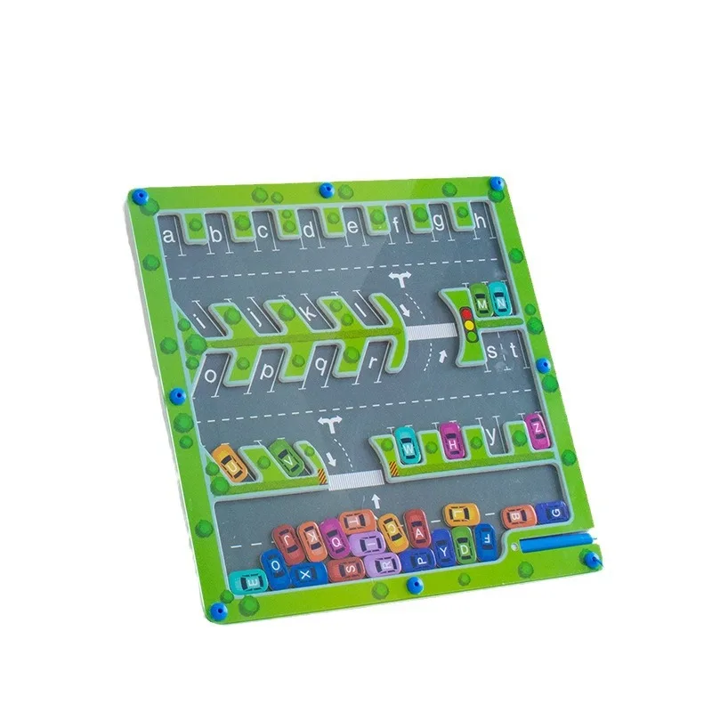 Magnetic Alphabet Maze Letter Puzzle Montessori Educational Fine Motor Skills Toys for Toddler Preschool Learning Activity