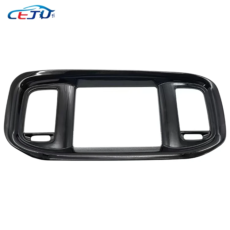 Car Accessories Car Air Conditioning Outlet Decoration Dashboard DVD Navigation Screen Frame Cover Trim For Dodge Charger 2015+