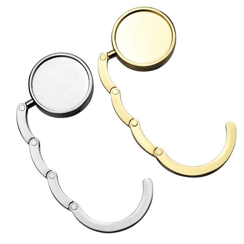 Fashion  foldable bag holder lady handbagFolding bag purse hook handbag holder table top bag hook