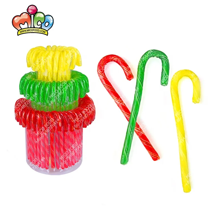13g Halal Of Cane Shape Hard Candy Christmas Tree Package For Christmas