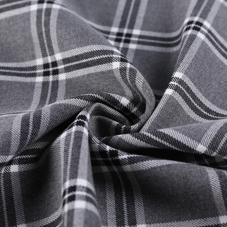 HB21-54  woven TR spandex viscose polyester stretch yarn dyed check fabric for garment