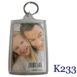 Custom Logo Clear Plastic Lens Snap Lid paper insert keychain