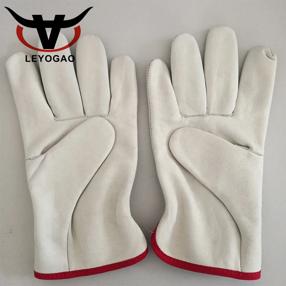 Cheap industrial racing working safety leather hand work gloves