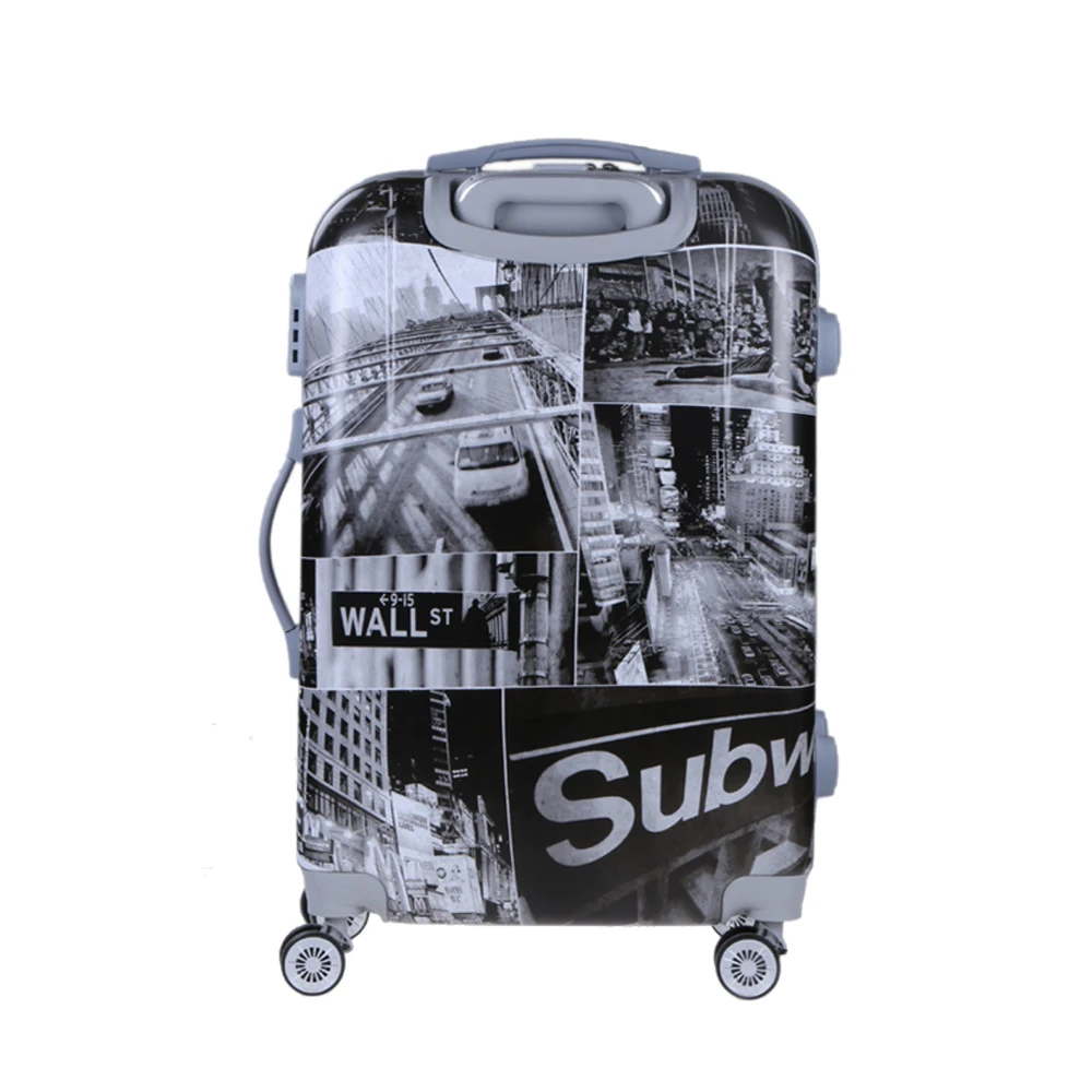 Beautiful and easy to clean PC Carry-on+Luggage trolley luggage bag sets