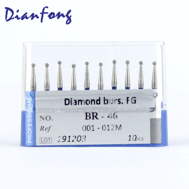 BR-46 medium grit ROUND FG high speed CE ISO certified dental diamond drill bit