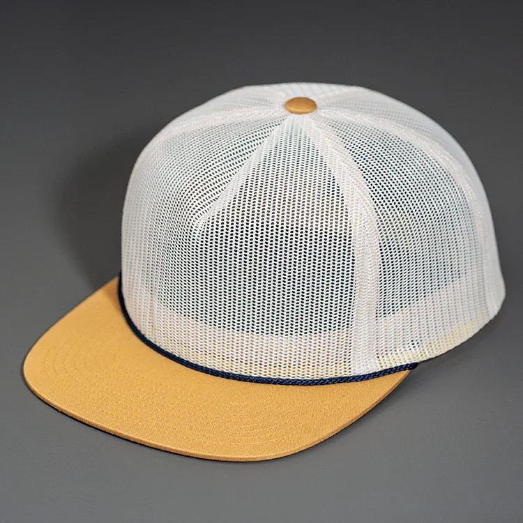 Classic 5 panels flat bill blank all mesh baseball snapback trucker caps plain full mesh trucker hat