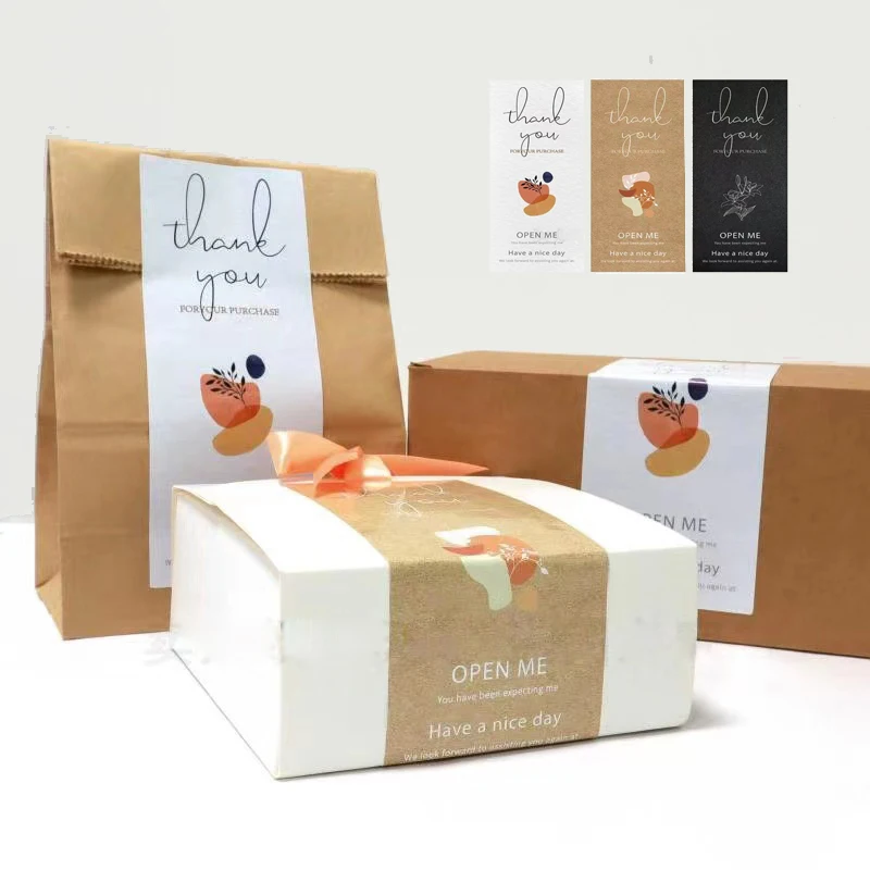 Custom Private Adhesive Box Sealing Sticker Sheet Rolls Logo Printing Paper Packaging Boxes For Small Business