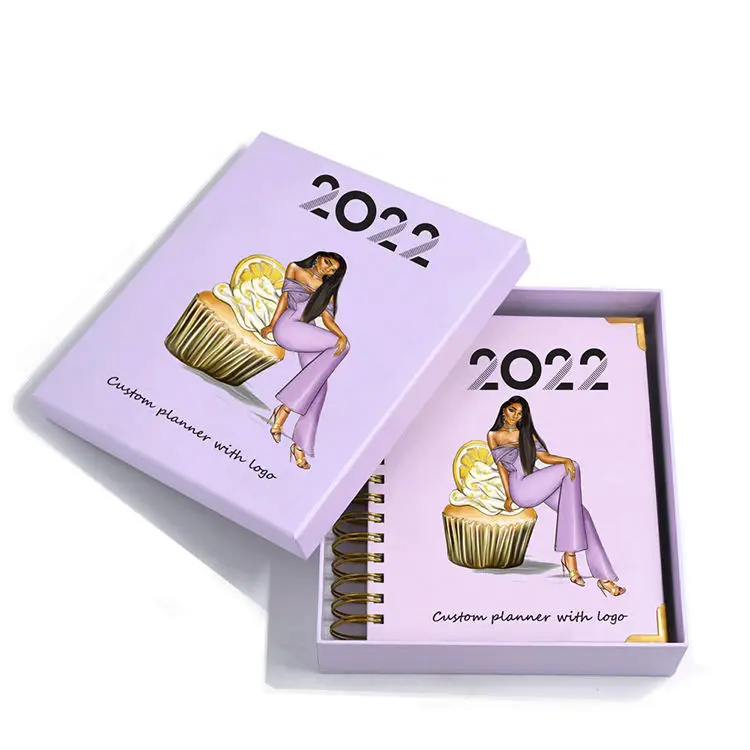 Бесплатный образец на заказ женский подарок ежедневный Cuaderno Libretas 2025 повестка дня журнал блокнот спиральный планировщик печать