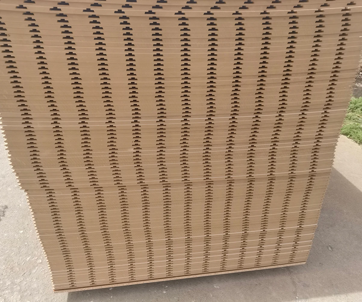 slotted panel MDF Melamine board wood sheets wall 18mm 12mm 16mm  for Supermarket display