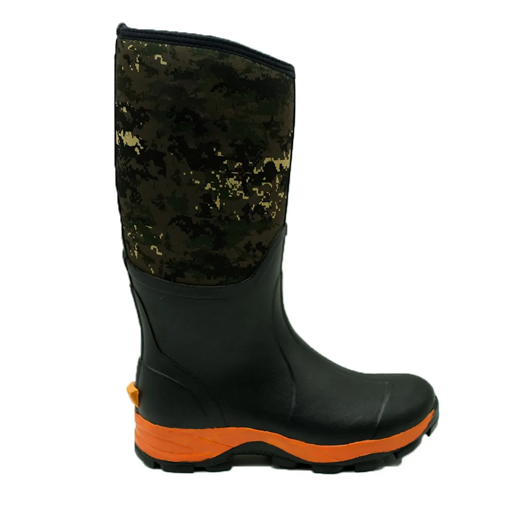 High Quality Waterproof Neoprene Rubber Rain Work Boots Unisex Comfortable Hunting Shoes For Men