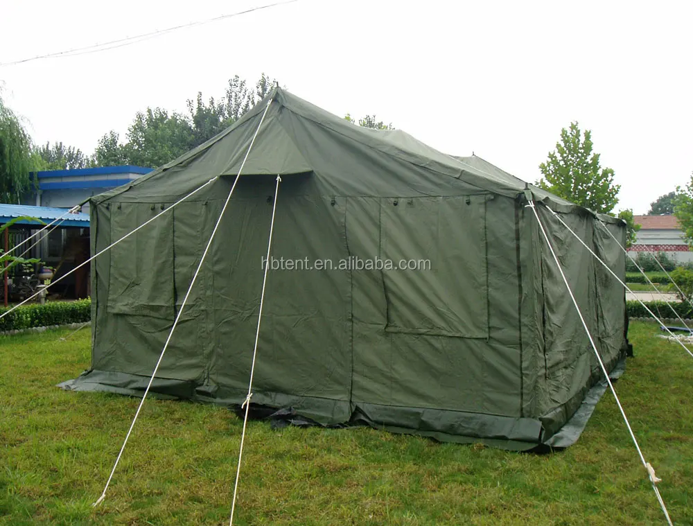 Wholesale Steel Frame Outdoor Winter Green Army Canvas Camping Military Tent