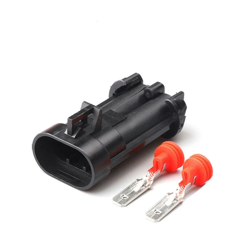 Delphi Ducon 2-pin 6,3 мм 15363993 15363990 штекерные и гнездовые разъемы для автомобильного резервуара вентилятора теплоотвода штекер датчик карты